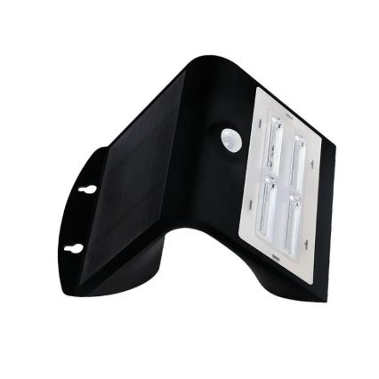 LED Solcell väggbelysning med sensor  LED/3W/3,7V 3000/4000K IP65 svart