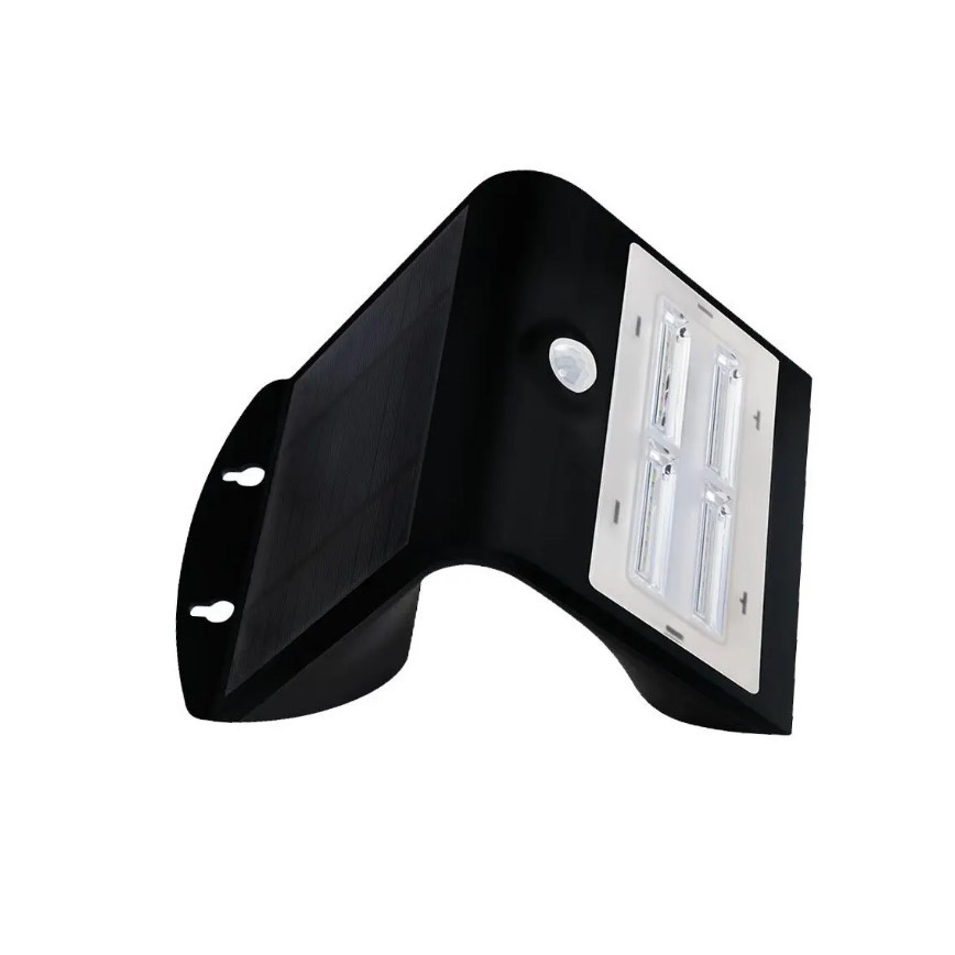 LED Solcell väggbelysning med sensor  LED/3W/3,7V 3000/4000K IP65 svart
