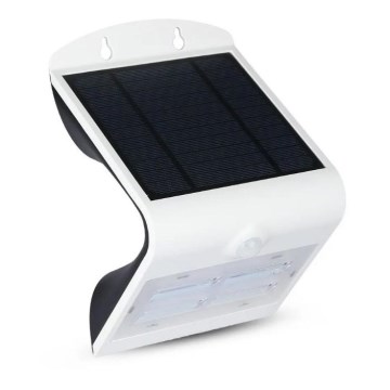 LED Solcell väggbelysning med sensor  LED/3W/3,7V 3000/4000K IP65 vit