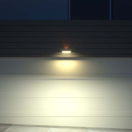 LED solcell väggbelysning med sensor LED/3W/3,7V 3000K/4000K IP65 1200 mAh svart