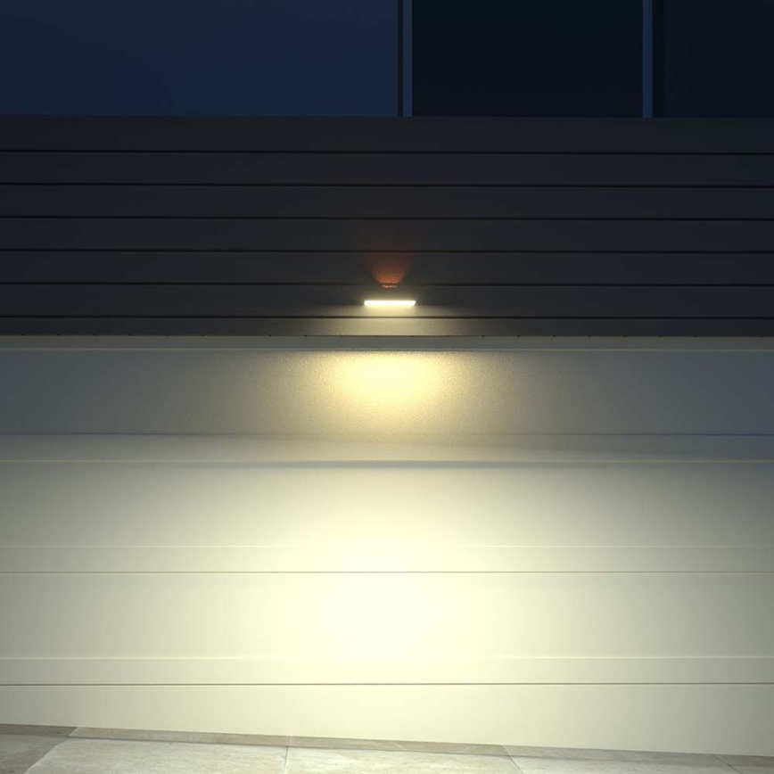 LED solcell väggbelysning med sensor LED/3W/3,7V 3000K/4000K IP65 1200 mAh svart