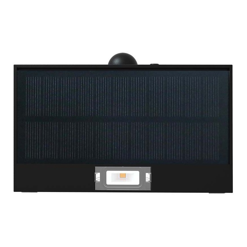 LED solcell väggbelysning med sensor LED/3W/3,7V 3000K/4000K IP65 1200 mAh svart