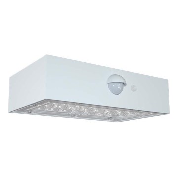 LED solcell väggbelysning med sensor LED/3W/3,7V 3000K/4000K IP65 vit