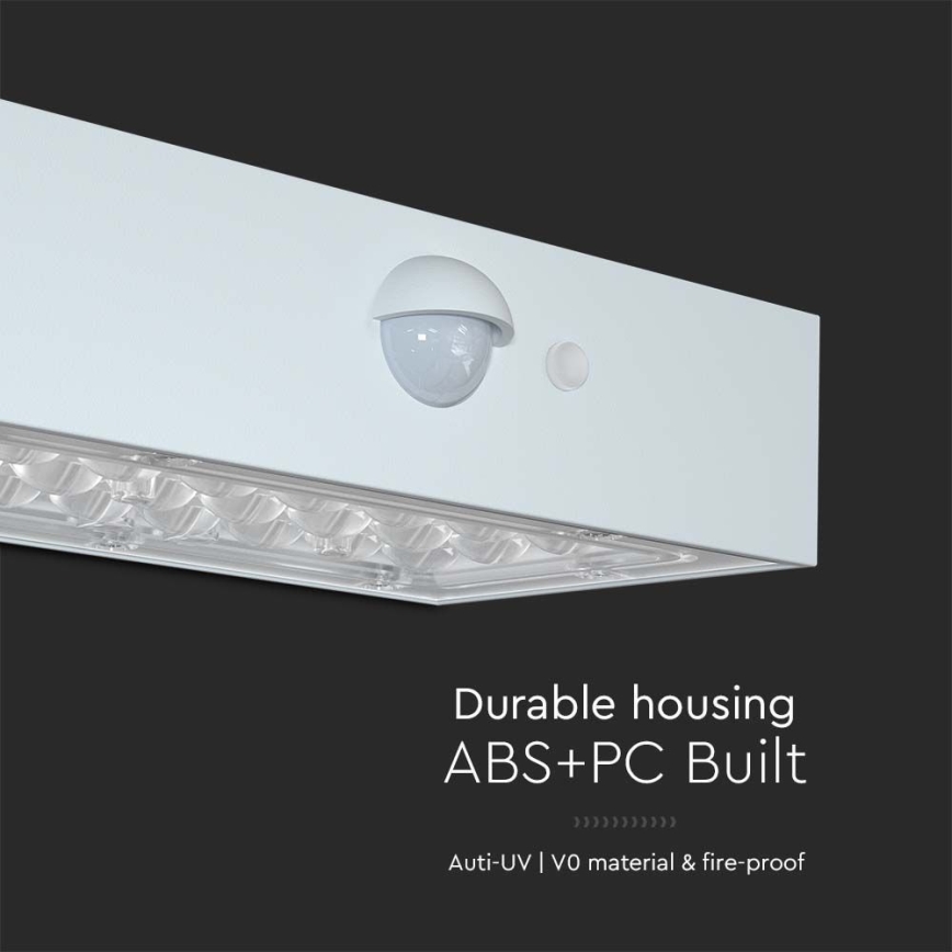 LED solcell väggbelysning med sensor LED/3W/3,7V 3000K/4000K IP65 vit