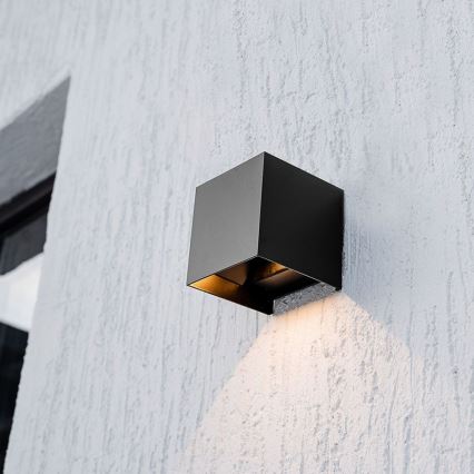 LED solcell väggbelysning med sensor LED/3W/3,7V IP65 4000K svart