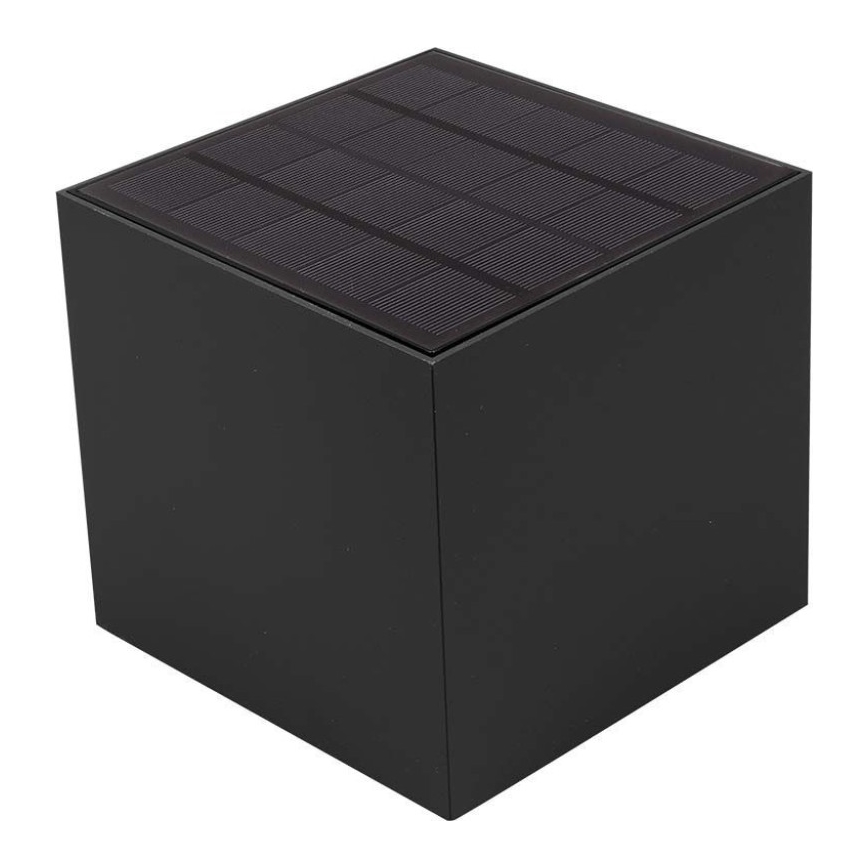 LED solcell väggbelysning med sensor LED/3W/3,7V IP65 4000K svart