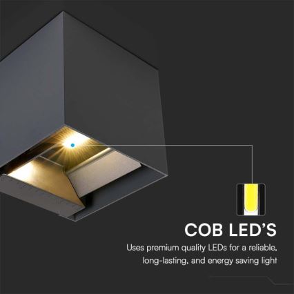 LED solcell väggbelysning med sensor LED/3W/3,7V IP65 4000K svart