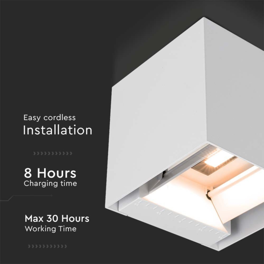 LED solcell väggbelysning med sensor LED/3W/3,7V IP65 4000K vit