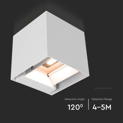 LED solcell väggbelysning med sensor LED/3W/3,7V IP65 4000K vit