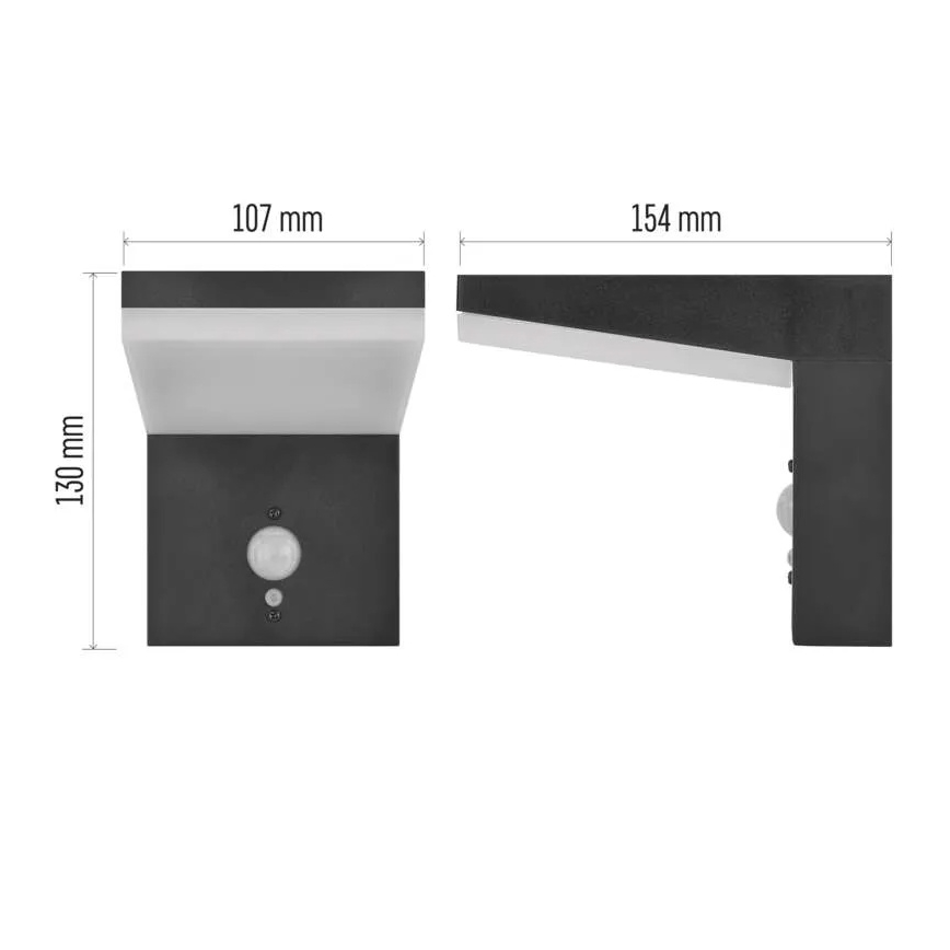 LED solcell väggbelysning med sensor LED/4,4W/3,7V 2200 mAh IP44