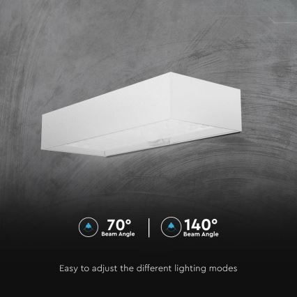 LED solcell väggbelysning med sensor LED/6W/3,7V IP65 4000K vit