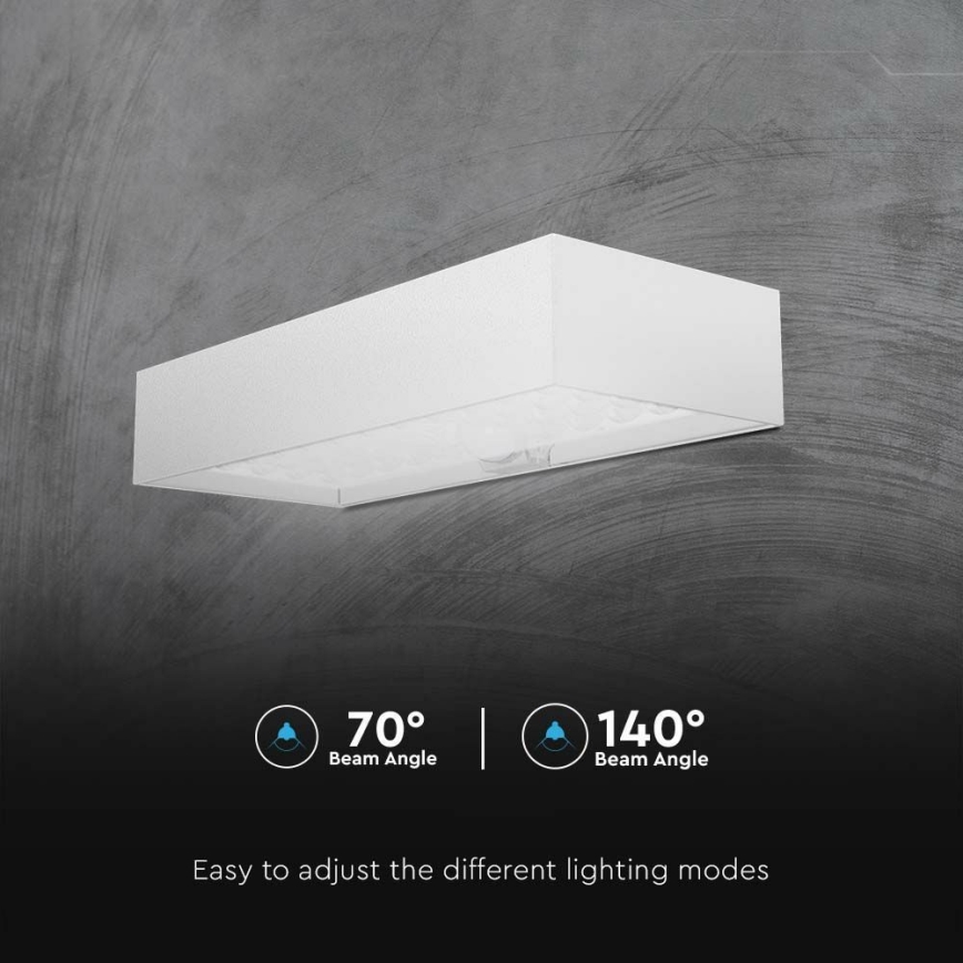 LED solcell väggbelysning med sensor LED/6W/3,7V IP65 4000K vit