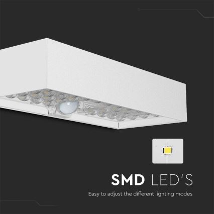 LED solcell väggbelysning med sensor LED/6W/3,7V IP65 4000K vit