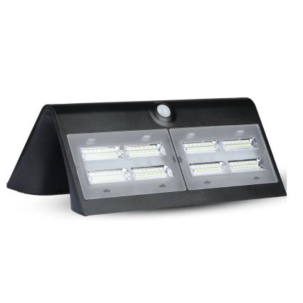 LED Solcell väggbelysning med sensor LED/7W/3,7V 4000K IP65 svart