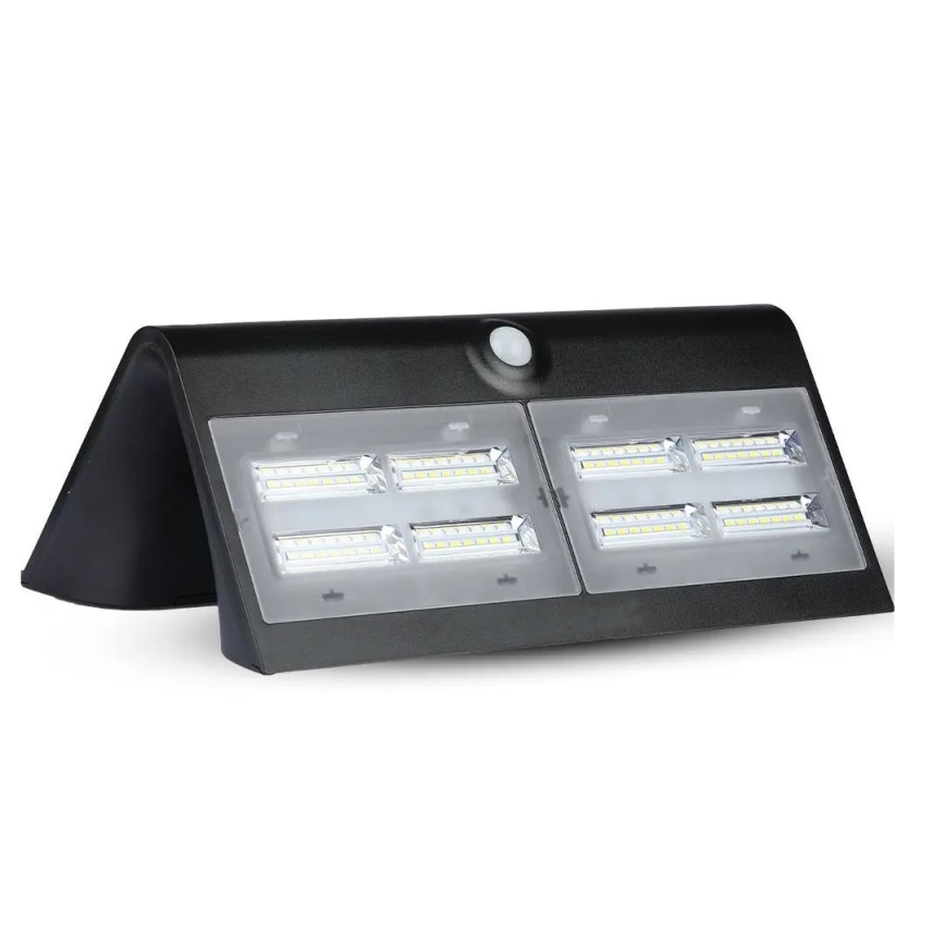 LED Solcell väggbelysning med sensor LED/7W/3,7V 4000K IP65 svart
