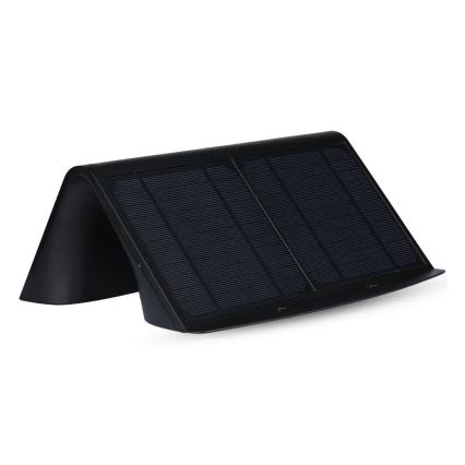LED Solcell väggbelysning med sensor LED/7W/3,7V 4000K IP65 svart