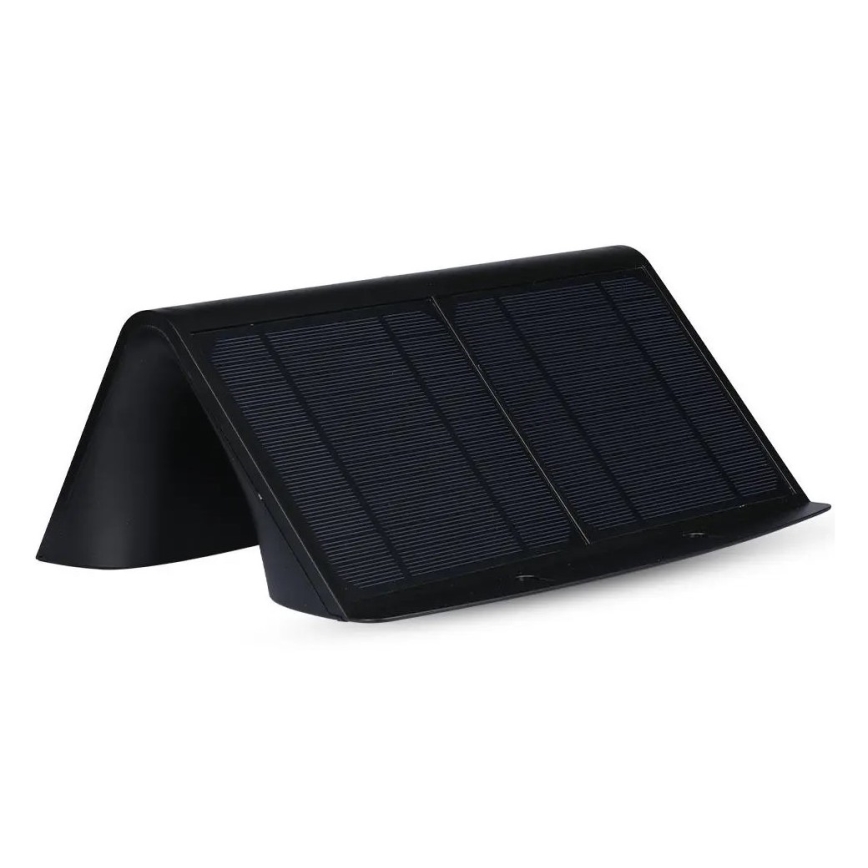LED Solcell väggbelysning med sensor LED/7W/3,7V 4000K IP65 svart