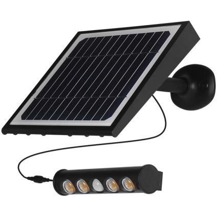 LED solcell väggbelysning med sensor LED/8W/3,7V IP65 6000K