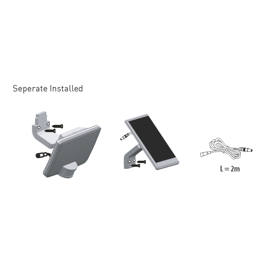 LED solcell väggbelysning med sensor LED/8W IP54