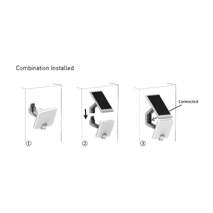LED solcell väggbelysning med sensor LED/8W IP54