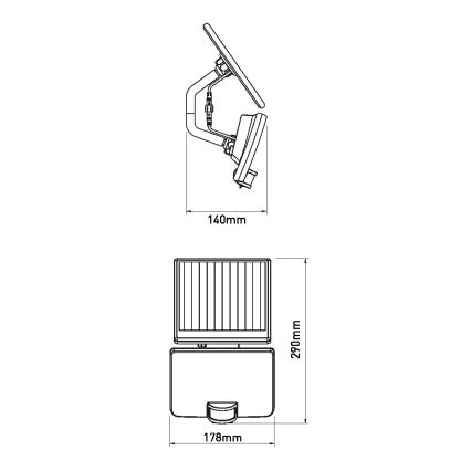 LED solcell väggbelysning med sensor LED/8W IP54