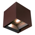 LED solcell väggbelysning med sensor LED/9W/3,7V 3000/4000/5000K 2600 mAh IP65 brun