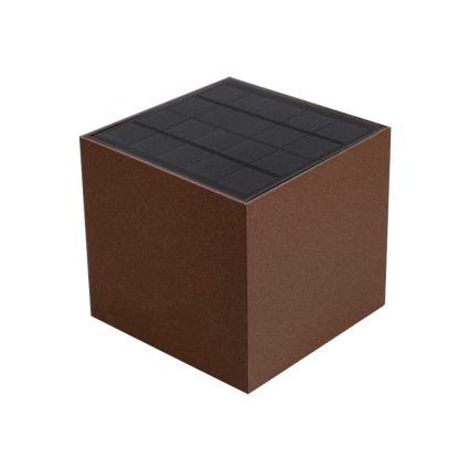 LED solcell väggbelysning med sensor LED/9W/3,7V 3000/4000/5000K 2600 mAh IP65 brun