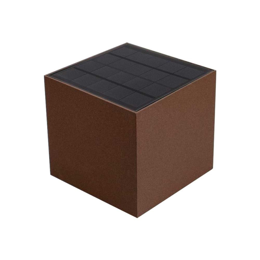 LED solcell väggbelysning med sensor LED/9W/3,7V 3000/4000/5000K 2600 mAh IP65 brun