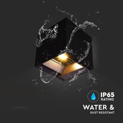 LED solcell väggbelysning med sensor LED/9W/3,7V 3000/4000/5000K 2600 mAh IP65 svart