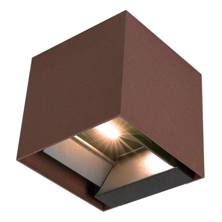 LED solcell väggbelysning med sensor LED/9W/3,7V IP65 4000K brun