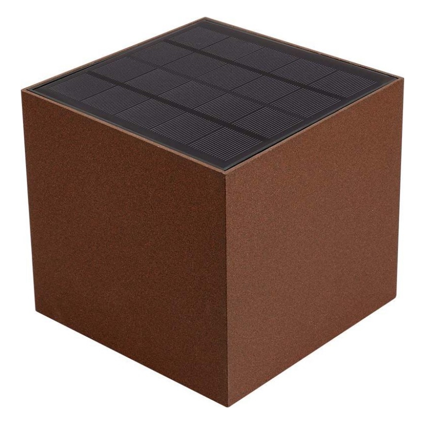 LED solcell väggbelysning med sensor LED/9W/3,7V IP65 4000K brun