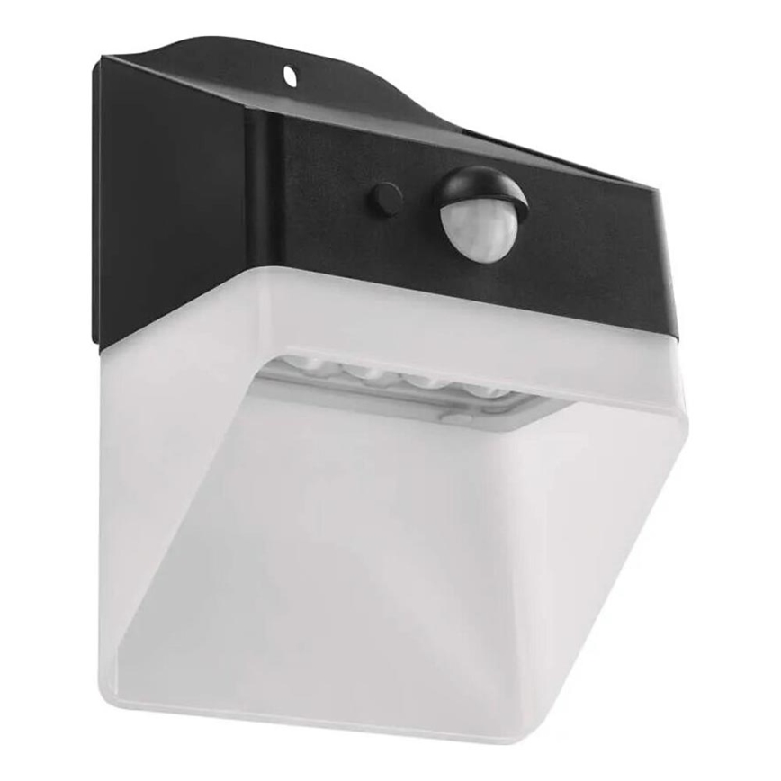 LED solcell väggbelysning med sensor LUMI LED/3,7W IP65 svart