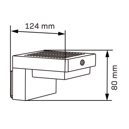 LED solcell väggbelysning med sensor MALI LED/4,5W/3,7V 2000 mAh IP44 svart