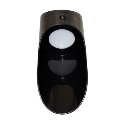 LED solcell väggbelysning med sensor PALESA LED/1W/3,7V IP65 1800 mAh svart