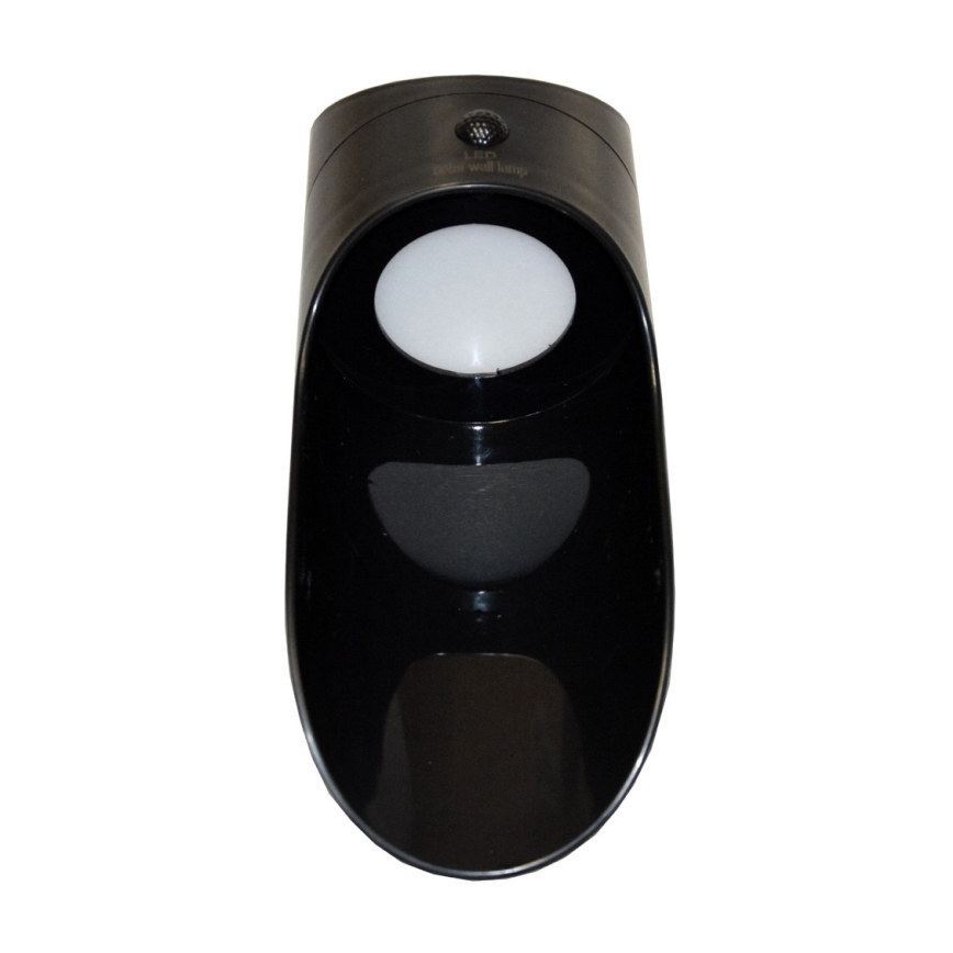 LED solcell väggbelysning med sensor PALESA LED/1W/3,7V IP65 1800 mAh svart