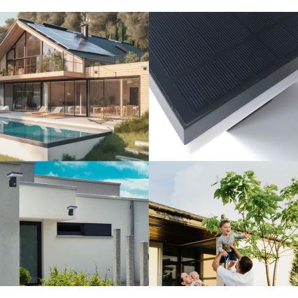 LED solcell väggbelysning med sensor SOLARIS2 LED/5,5W/3,7V 4000K IP44 2600 mAh
