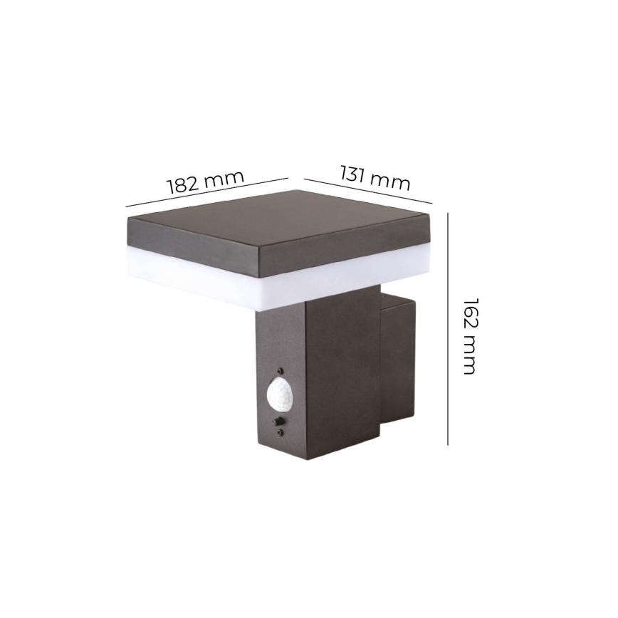LED solcell väggbelysning med sensor SOLARIS2 LED/5,5W/3,7V 4000K IP44 2600 mAh