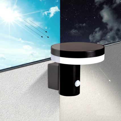 LED solcell väggbelysning med sensor SOLARIS3 LED/5,5W/3,7V 4000K IP44 2600 mAh