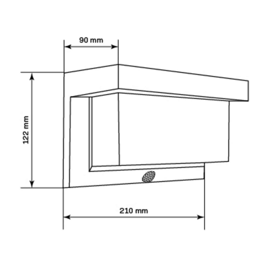 LED solcell väggbelysning med sensor TONY LED/3,7V 1800 mAh IP44