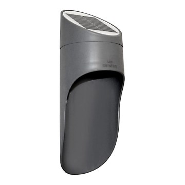LED solcell väggbelysning PALESA LED/1W/3,7V IP65 1800 mAh grå