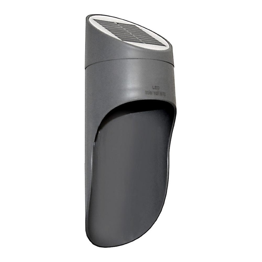 LED solcell väggbelysning PALESA LED/1W/3,7V IP65 1800 mAh grå