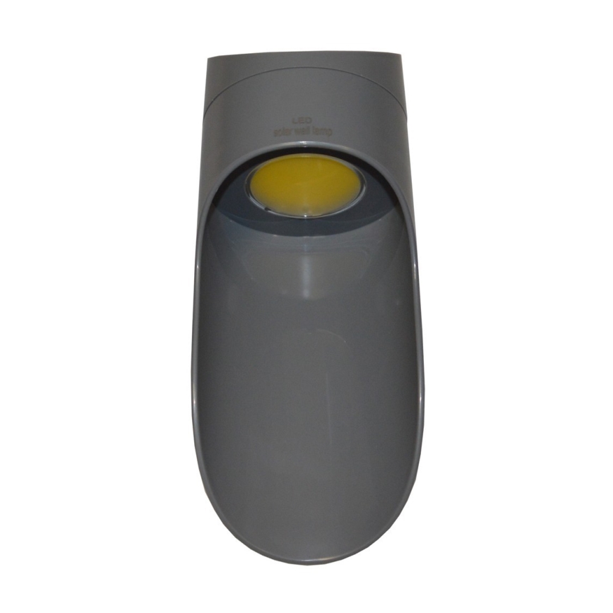 LED solcell väggbelysning PALESA LED/1W/3,7V IP65 1800 mAh grå