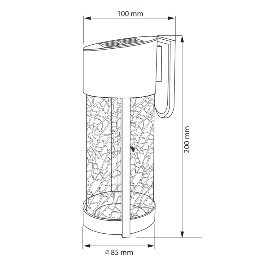 LED solcell väggbelysning VETRO LED/1,2V IP44