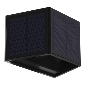 LED solcell väggbelysning WINGS LED/2W/3,2V 3000K IP54 svart