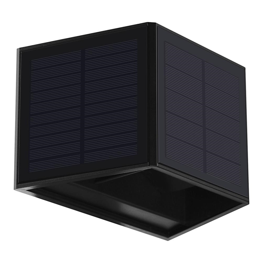 LED solcell väggbelysning WINGS LED/2W/3,2V 3000K IP54 svart