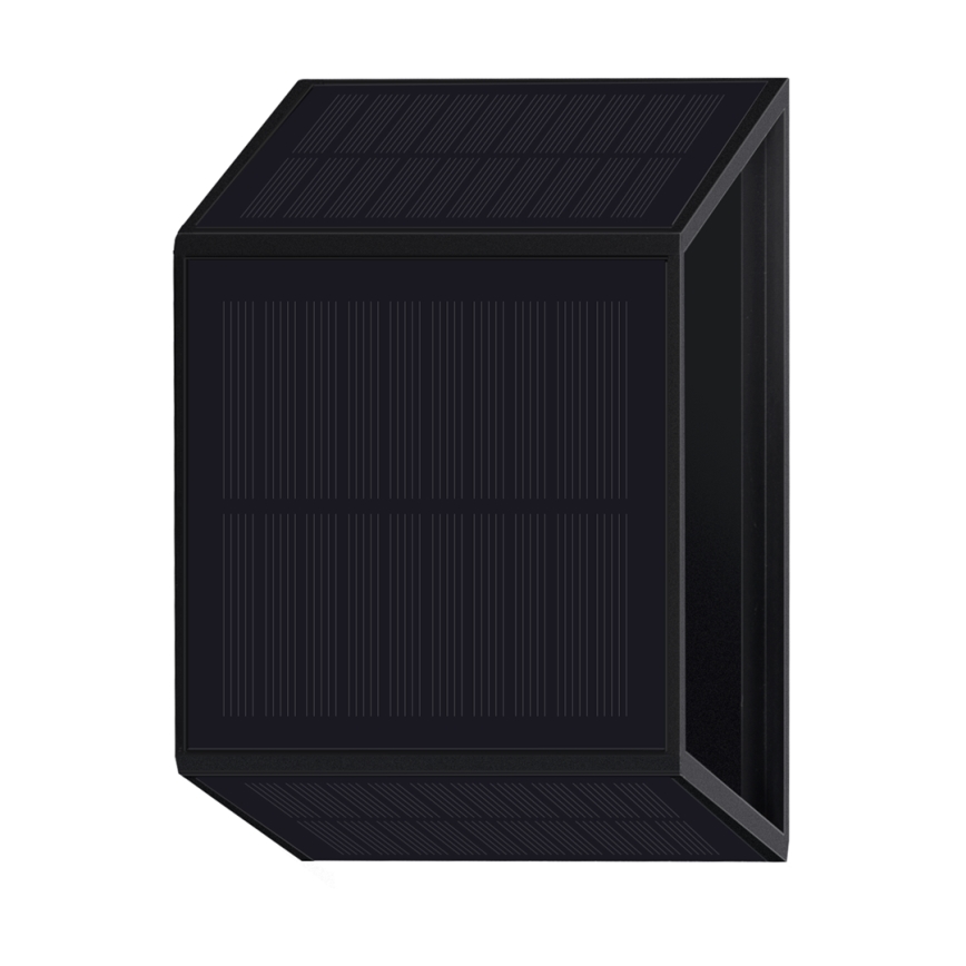 LED solcell väggbelysning WINGS LED/2W/3,2V 3000K IP54 svart