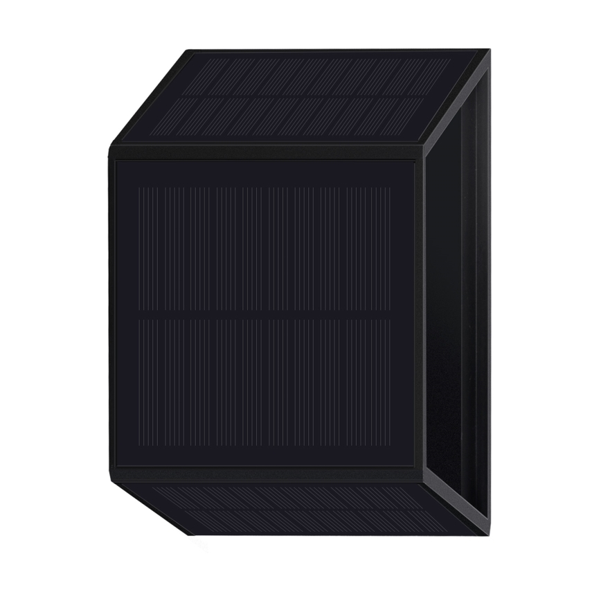 LED solcell väggbelysning WINGS LED/2W/3,2V 6000K IP54 svart