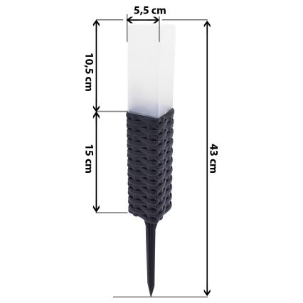 LED Solcells lampa RABBIA LED/1,2V IP44