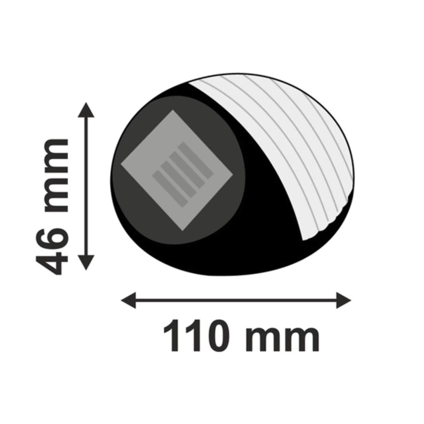 LED solcellsbelysning 2xLED/0,12W/2xAA 6500K IP44