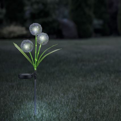 LED Solcellsbelysning ALLIUM LED/1,2V 6500K 600 mAh IP44 svart